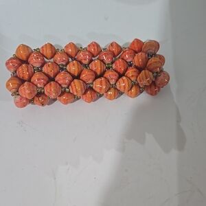 Orange Beaded Bracelet